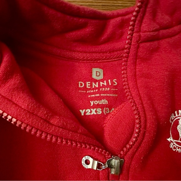 Primrose Dennis Uniform Half Zip Sweatshirt Y2XS (3T-4T) - Picture 4 of 6